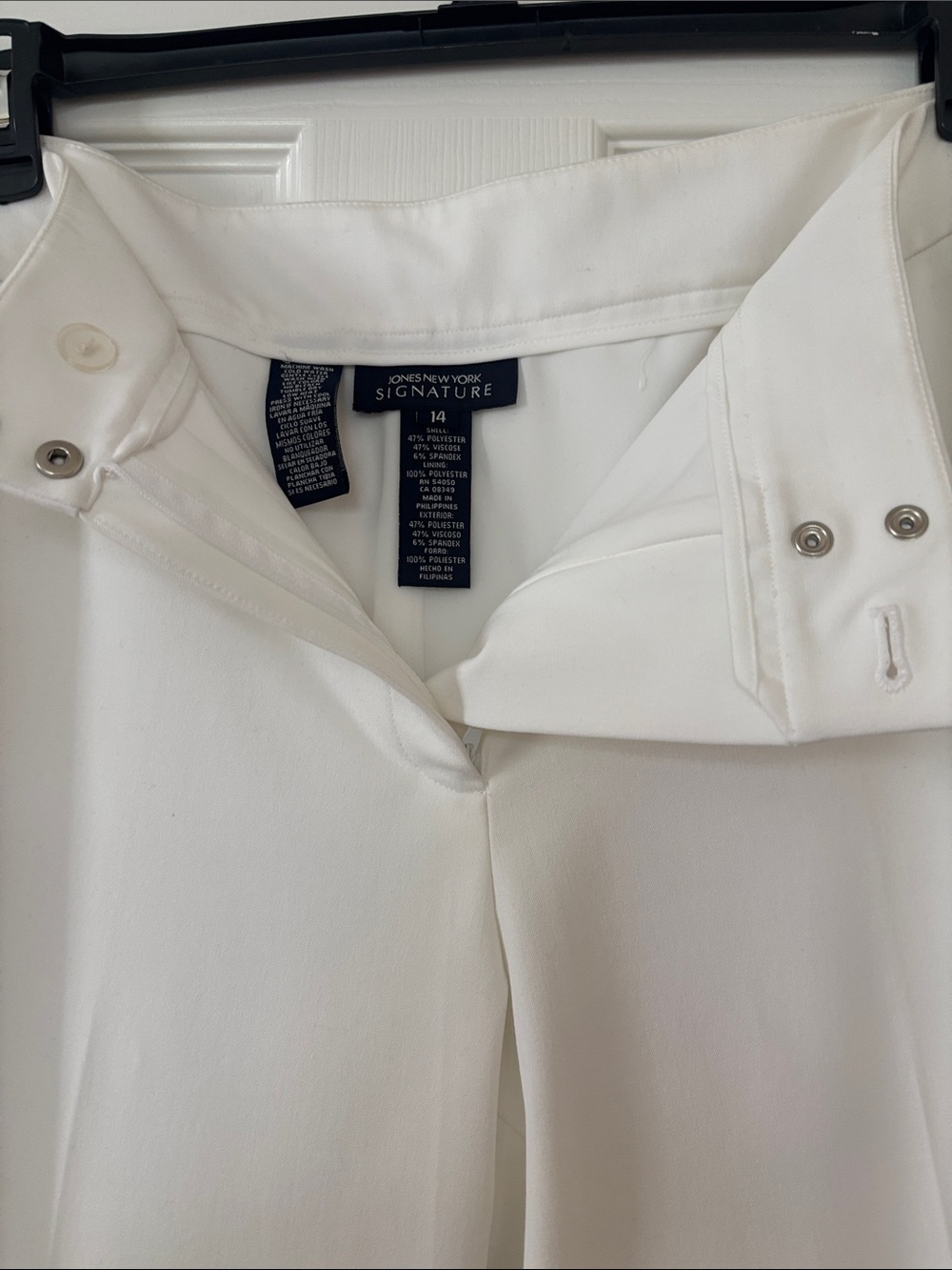 Jones New York White Wide-Leg Dress Pants - Picture 7 of 17